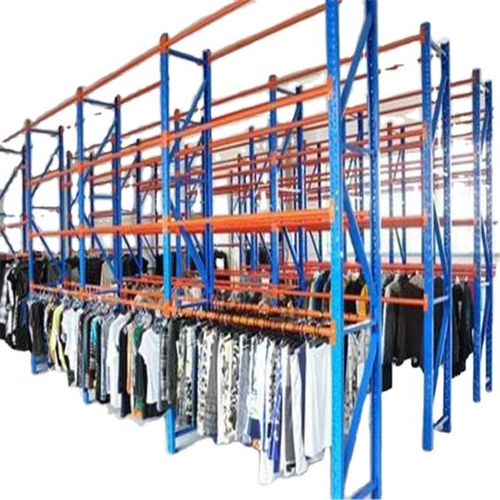 Heavy Duty Garment Rack untuk Gudang Pabrik Tekstil