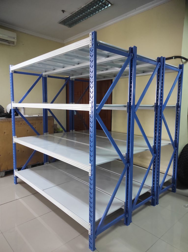 RAK GUDANG LIGHT DUTY TIPE RR-250 DI KANTOR DEPKES RI JAKARTA PUSAT | 4 TINGKAT SHELVING | KEKUATAN 250 KG/LEVEL ATAU 1 TON PER UNIT | DIKIRIM DAN DIPASANG OLEH TIM RAJA RAK MINIMARKET | RAJARAKGUDANG.CO.ID & RAJARAKMINIMARKET.COM