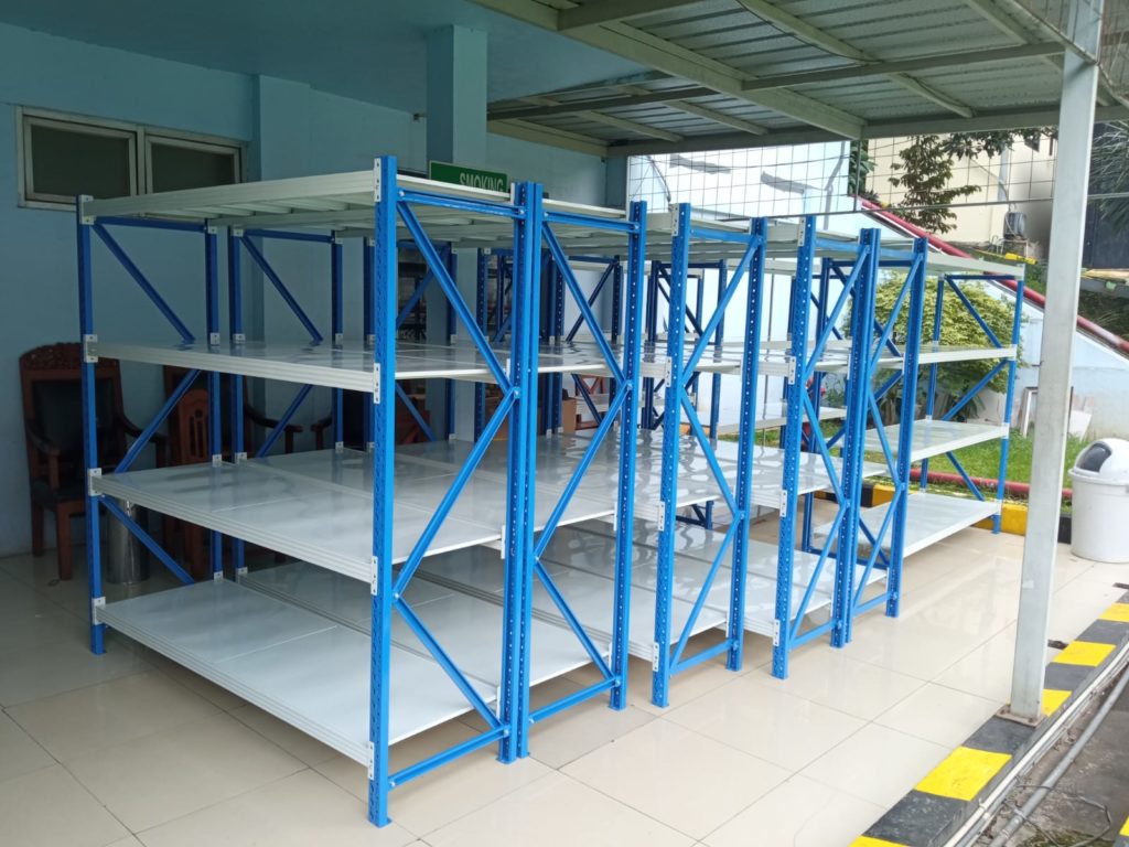 RAK GUDANG LIGHT DUTY RR-250, PEMASANGAN DI KANTOR BP2TL JAKARTA | UKURAN 200x60x200 CM, 4 LEVEL, KEKUATAN 250 KG / LEVEL ATAU 1 TON / UNIT | RAJA RAK GUDANG | RAJARAKGUDANG.CO.ID