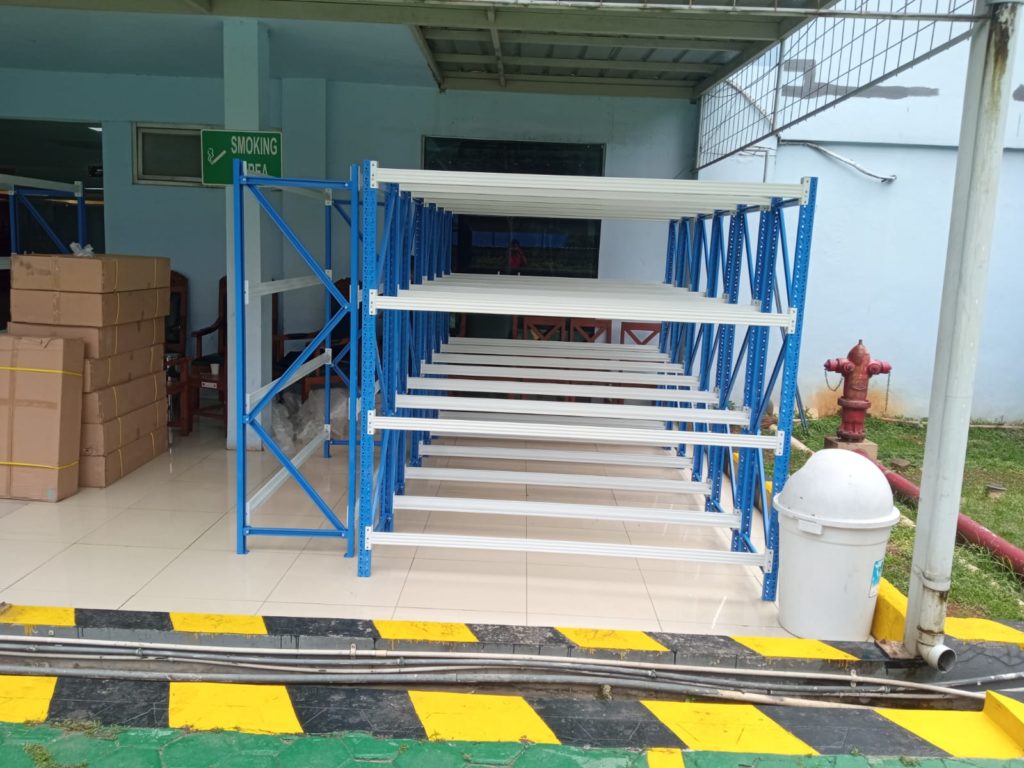 RAK GUDANG LIGHT DUTY RR-250, PEMASANGAN DI KANTOR BP2TL JAKARTA | UKURAN 200x60x200 CM, 4 LEVEL, KEKUATAN 250 KG / LEVEL ATAU 1 TON / UNIT | RAJA RAK GUDANG | RAJARAKGUDANG.CO.ID