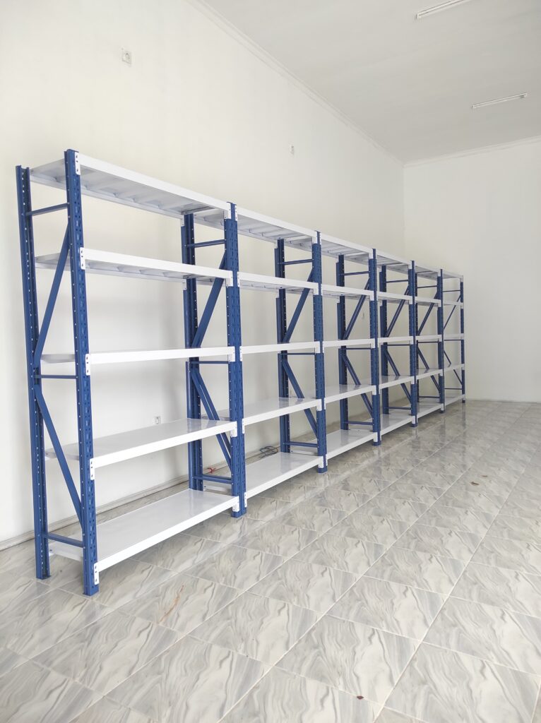 RAK GUDANG RUMAH 4 SUSUN UKURAN 120 x 40 x 200 TIPE JF-70 KEKUATAN 70 KG/SUSUN SHELVING | RAK GUDANG LIGHT DUTY