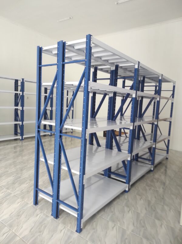 RAK GUDANG RUMAH 4 SUSUN UKURAN 120 x 40 x 200 TIPE JF-70 KEKUATAN 70 KG/SUSUN SHELVING | RAK GUDANG LIGHT DUTY