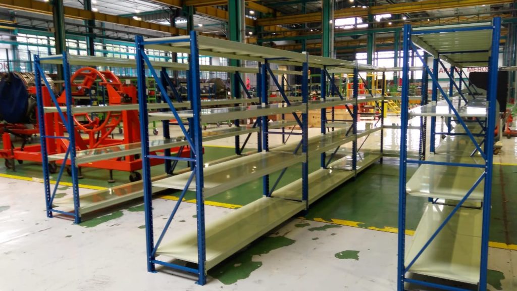 RAK MEDIUM DUTY KAPASITAS 500 KG/LEVEL TIPE RR-500, 4 LEVEL, UKURAN PxL (200x60cm) x T (200, 250, 300cm)