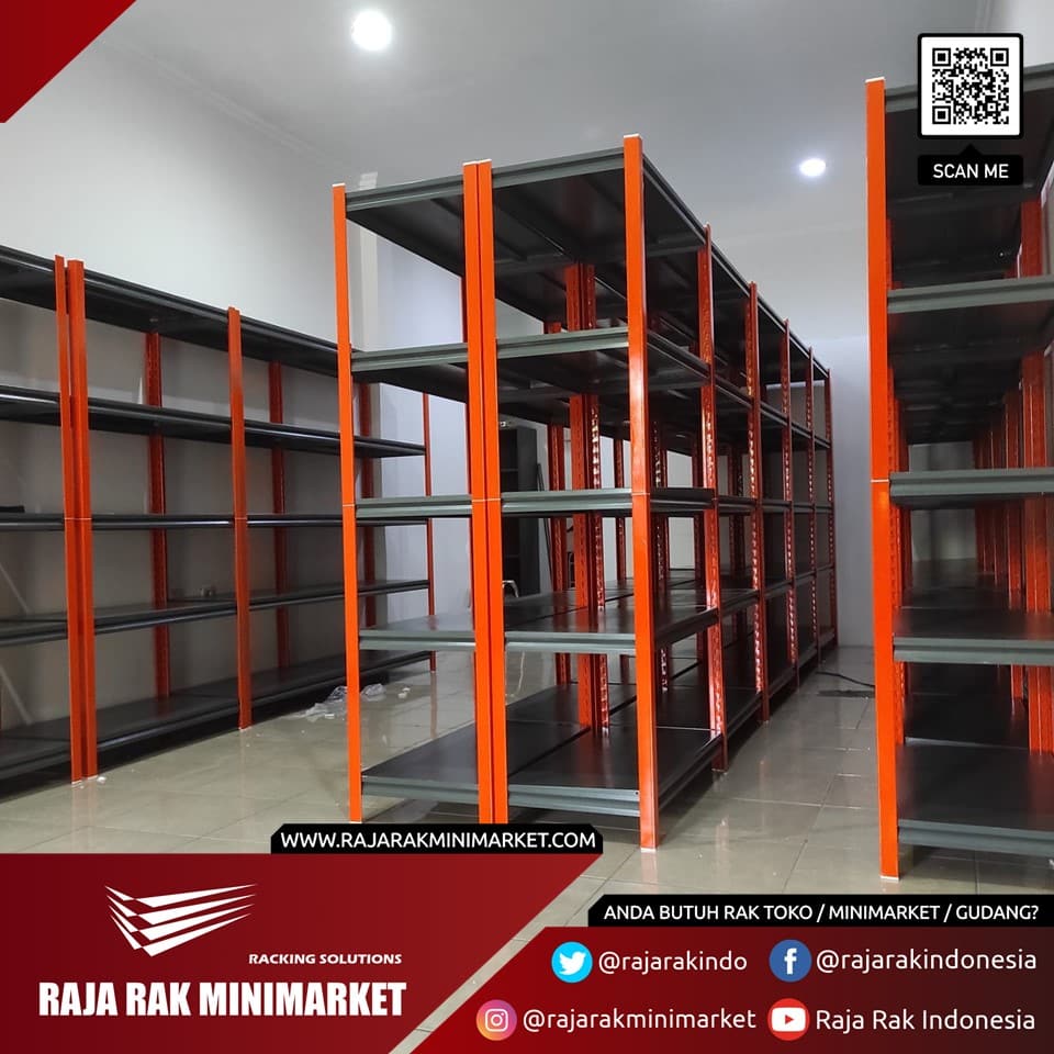 Rak Gudang Besi Siku & Rak Pallet Heavy Duty Warehouse Pabrik