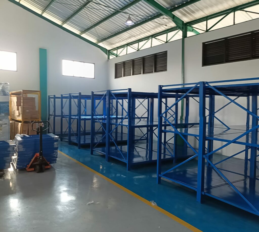 RAK BESI GUDANG MEDIUM DUTY TIPE ZA-500 KAPASITAS 500 KG / SUSUN SHELVING x 4 SUSUN ATAU 2 TON / UNIT RAK, UKURAN 200x50x200 CM & 200x60x200 CM (UKURAN & WARNA BISA CUSTOM)