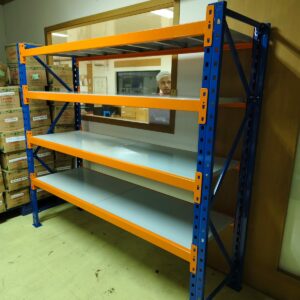 RAK BESI GUDANG MEDIUM DUTY TIPE ZA-500 KAPASITAS 500 KG / SUSUN SHELVING x 4 SUSUN ATAU 2 TON / UNIT RAK, UKURAN 200x50x200 CM & 200x60x200 CM (UKURAN & WARNA BISA CUSTOM)