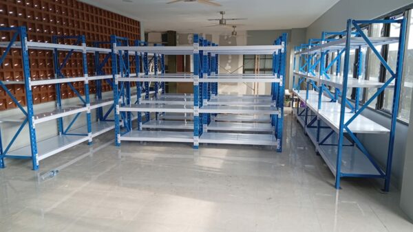 RAK BESI GUDANG MEDIUM DUTY TIPE ZA-300 – KAPASITAS 300 KG / SHELVING ATAU 1,2 TON / UNIT: Solusi Rak Penyimpanan Tangguh, Modular, dan Hemat Ruang untuk Gudang Anda