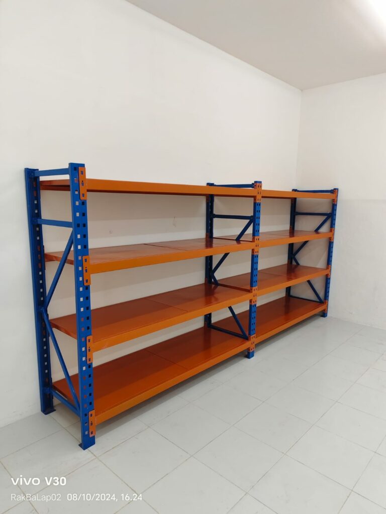 RAK BESI GUDANG MEDIUM DUTY TIPE ZA-300 – KAPASITAS 300 KG / SHELVING ATAU 1,2 TON / UNIT: Solusi Rak Penyimpanan Tangguh, Modular, dan Hemat Ruang untuk Gudang Anda