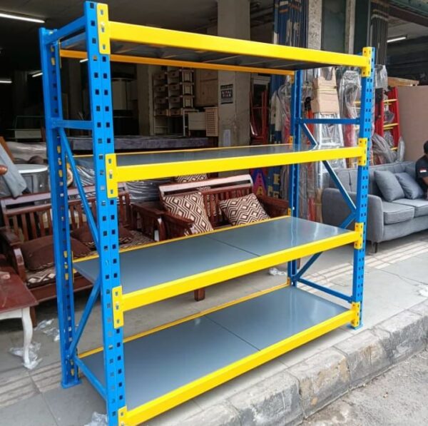 RAK BESI GUDANG MEDIUM DUTY TIPE ZA-300 – KAPASITAS 300 KG / SHELVING ATAU 1,2 TON / UNIT: Solusi Rak Penyimpanan Tangguh, Modular, dan Hemat Ruang untuk Gudang Anda