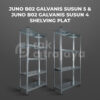 RAK BESI GUDANG SIKU LUBANG SERBAGUNA TIPE JUNO B02 GALVANIS – PLAT SHELVING, SUSUN 4 & 5, UKURAN 90x35x180 CM, NON BAUT (BOLTLESS), KIRIM KE SELURUH INDONESIA