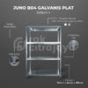 RAK BESI SIKU LUBANG BOLTLESS JUNO 04 GALVANIS SHELVING PLAT, SUSUN 4 & 5, UKURAN 120x40x180 CM 