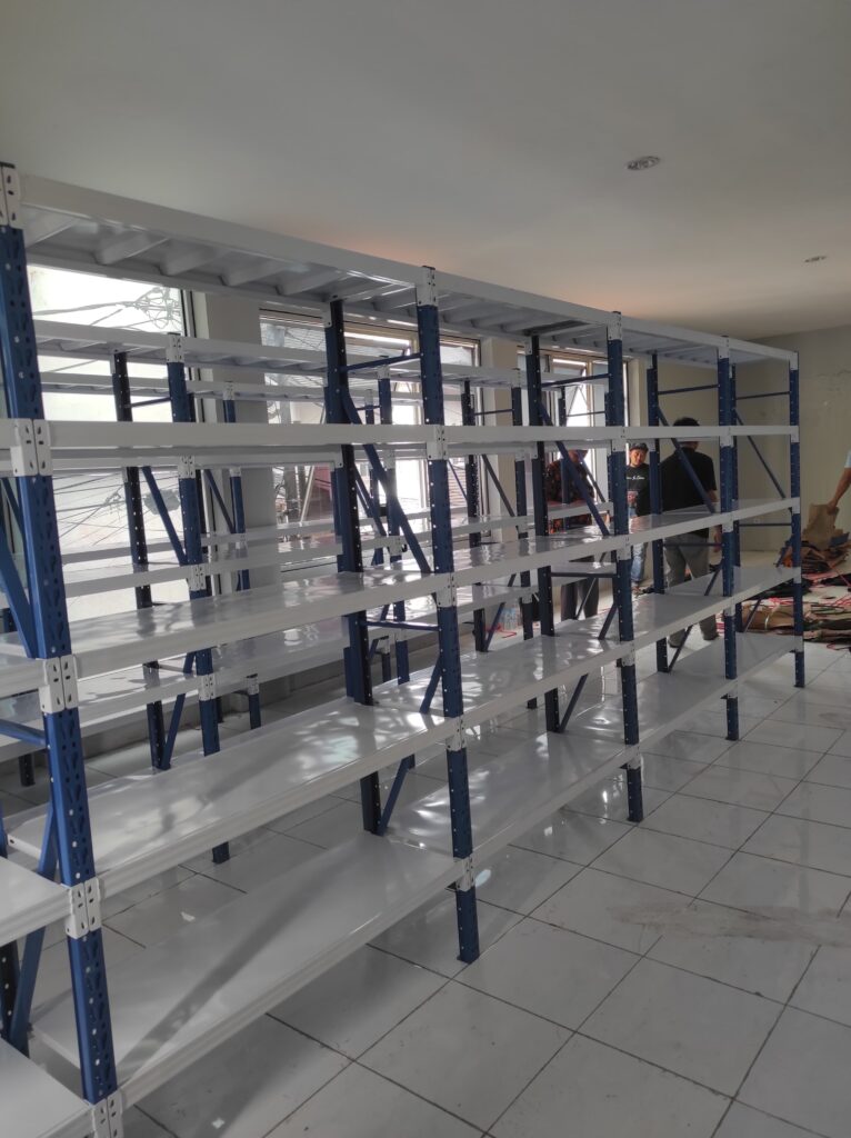 RAK BESI SUSUN GUDANG ARSIP KANTOR SERBAGUNA TIPE JF-70, UKURAN 120x40x200 CM, 5 SUSUN