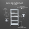 RAK BESI GUDANG SIKU LUBANG SERBAGUNA SHELVING PLAT TIPE JUNO 01 SUSUN 4 & 5, UKURAN 70x30x150 CM, NON BAUT, WARNA PUTIH