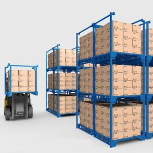 NESTAINER / STACKABLE PALLET BESI RACKING PORTABLE TIPE SJP-1500: Solusi Efisien & Portable untuk Sistem Penyimpanan Gudang Anda