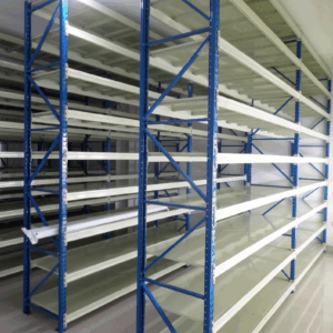RAK BESI GUDANG MEDIUM DUTY SUSUN SERBAGUNA TIPE RR-500, 4 LEVEL, KAPASITAS (KEKUATAN) LOAD MAX 500KG/LEVEL SHELVING ATAU 2 TON PER UNIT | UKURAN PxL (200x60 CM) x Tinggi (200,250,300 CM) | RAJA RAK GUDANG | KIRIM KE SELURUH INDONESIA