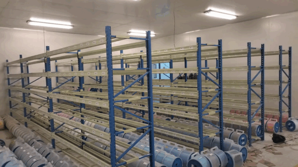 RAK BESI GUDANG MEDIUM DUTY SUSUN SERBAGUNA TIPE RR-500, 4 LEVEL, KAPASITAS (KEKUATAN) LOAD MAX 500KG/LEVEL SHELVING ATAU 2 TON PER UNIT | UKURAN PxL (200x60 CM) x Tinggi (200,250,300 CM) | RAJA RAK GUDANG | KIRIM KE SELURUH INDONESIA