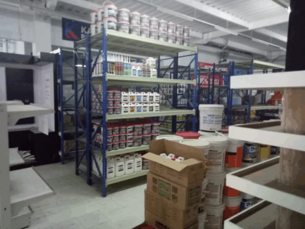 RAK BESI GUDANG MEDIUM DUTY SUSUN SERBAGUNA TIPE RR-500, 4 LEVEL, KAPASITAS (KEKUATAN) LOAD MAX 500KG/LEVEL SHELVING ATAU 2 TON PER UNIT | UKURAN PxL (200x60 CM) x Tinggi (200,250,300 CM) | RAJA RAK GUDANG | KIRIM KE SELURUH INDONESIA