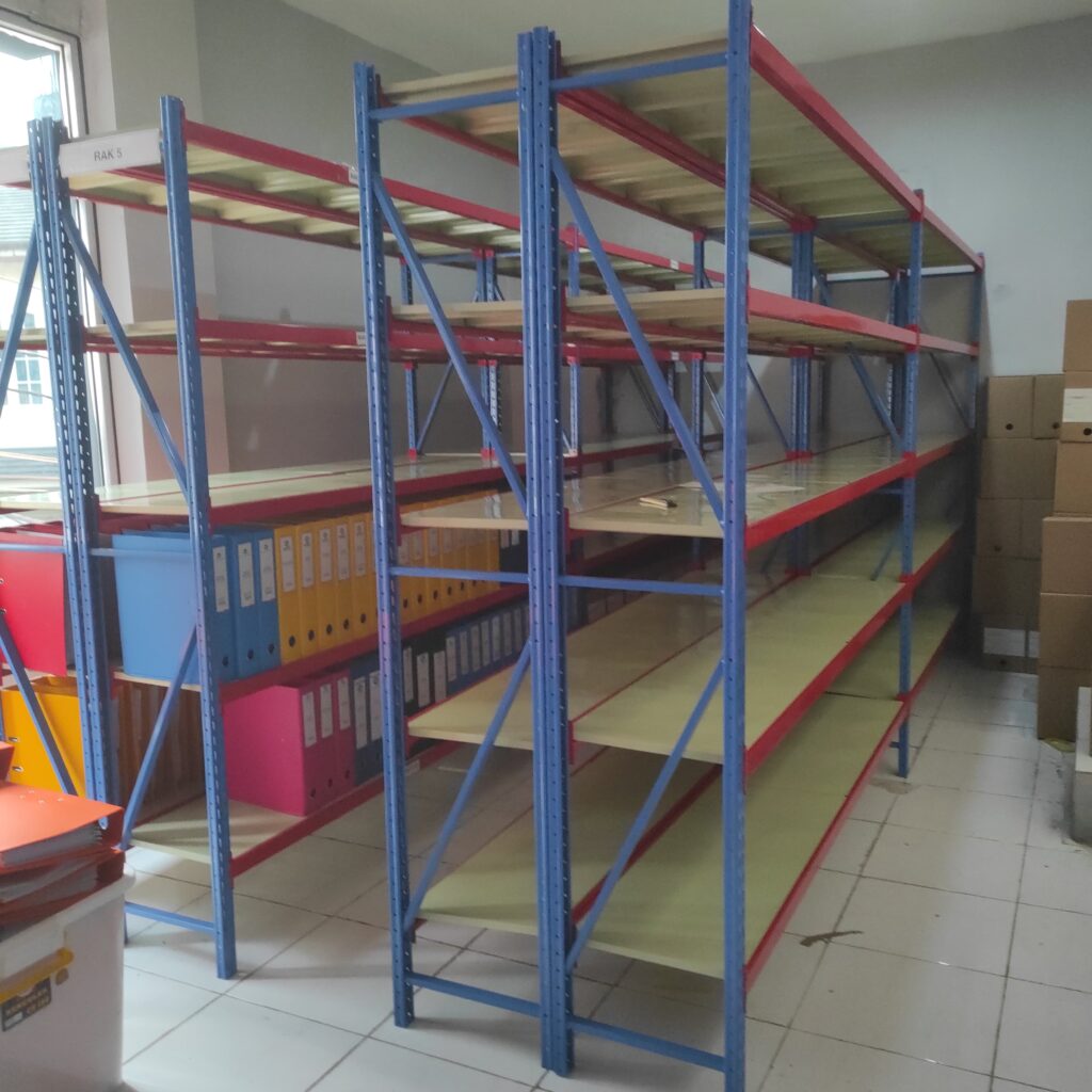 RAK BESI SUSUN GUDANG ARSIP KANTOR, PEMASANGAN DI JATIBENING - BEKASI