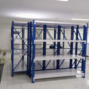 RAK BESI SUSUN GUDANG LIGHT DUTY TIPE JF-200, 4 SUSUN SHELVING, KEKUATAN 200 KG / LEVEL, UKURAN 200 x 60 x 200 CM: Solusi Cerdas untuk Penyimpanan Gudang Ringan dan Efisien
