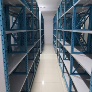 RAK GUDANG MEDIUM DUTY PREMIUM / LONG SPAN RACKING TIPE SJP-700 | KEKUATAN / KAPASITAS HINGGA 700 KG/LEVEL SHELVING ATAU LOAD MAX 4 TON / UNIT RAK, TERSEDIA 4 UKURAN PILIHAN DENGAN WARNA CUSTOM, SISTEM KNOCK DOWN