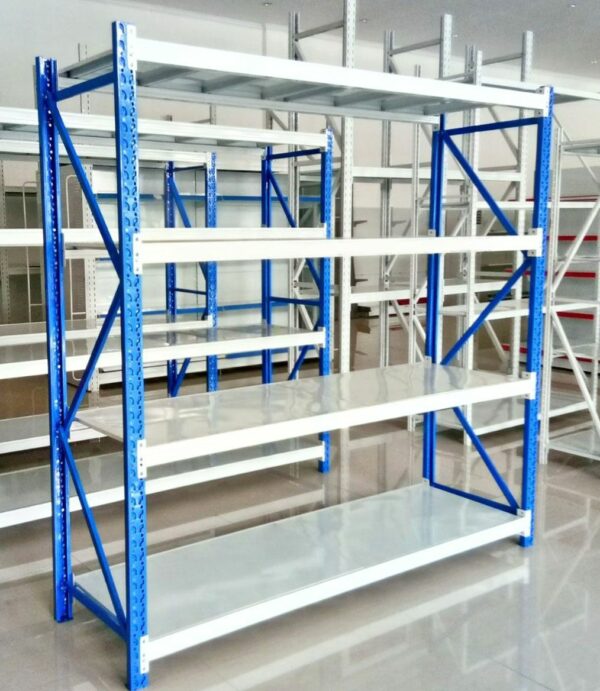 RAK BESI SUSUN GUDANG SERBAGUNA LIGHT DUTY TIPE RR-250 L60, KEKUATAN 250 KG/LEVEL (1 TON/UNIT) | JUAL KE SELURUH INDONESIA