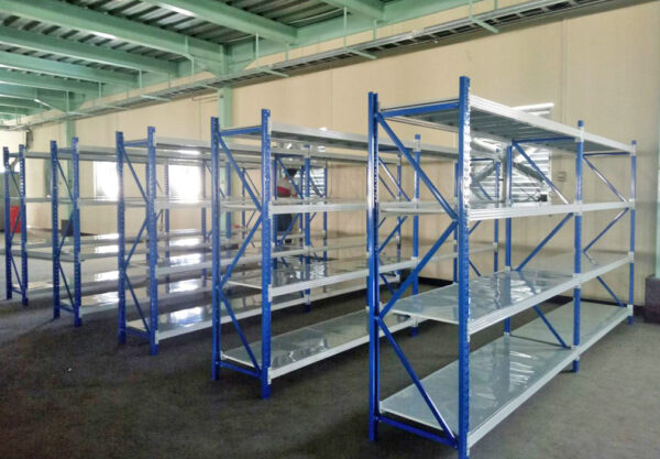 RAK BESI SUSUN GUDANG SERBAGUNA LIGHT DUTY TIPE RR-250 L60, KEKUATAN 250 KG/LEVEL (1 TON/UNIT) | JUAL KE SELURUH INDONESIA