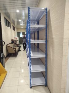 RAK BESI SIKU LUBANG GUDANG SLOTTED ANGLE TIPE STALLUM 100 | RAJA RAK GUDANG