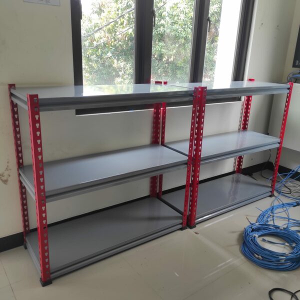 RAK BESI SIKU LUBANG GUDANG SLOTTED ANGLE TIPE STALLUM 100 | RAJA RAK GUDANG