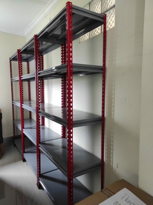 RAK BESI SIKU LUBANG GUDANG SLOTTED ANGLE TIPE STALLUM 100 | RAJA RAK GUDANG