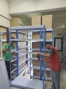 RAK BESI SIKU LUBANG GUDANG SLOTTED ANGLE TIPE STALLUM 100 | RAJA RAK GUDANG