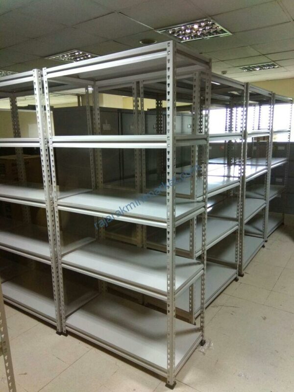 RAK BESI SIKU LUBANG GUDANG SLOTTED ANGLE TIPE STALLUM 100 | RAJA RAK GUDANG | JUAL KE SELURUH INDONESIA