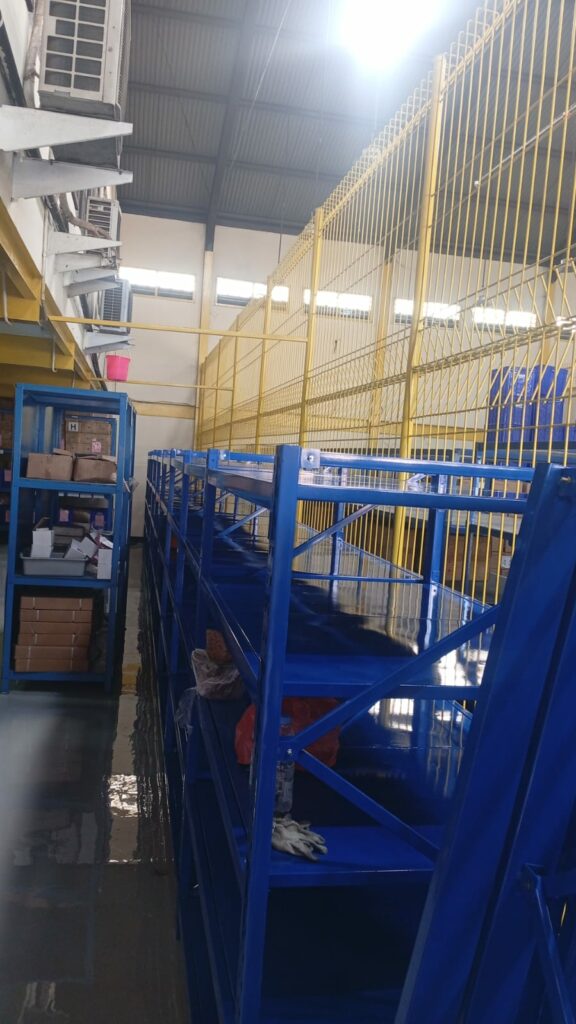 Rak Besi Gudang Susun Light Duty, 5 Tingkat Ukuran 150x100x200 cm, Load 300 Kg/Level di PLN Kreo Tangerang oleh Tim RAJA RAK GUDANG