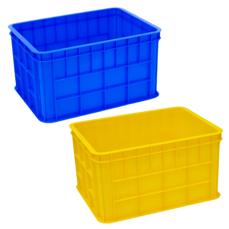 INDUSTRIAL CONTAINER BOX PLASTIK GREEN LEAF 2234P VOLUME 45 LITER UKURAN 483 x 358 x 265 mm | RAJA RAK GUDANG