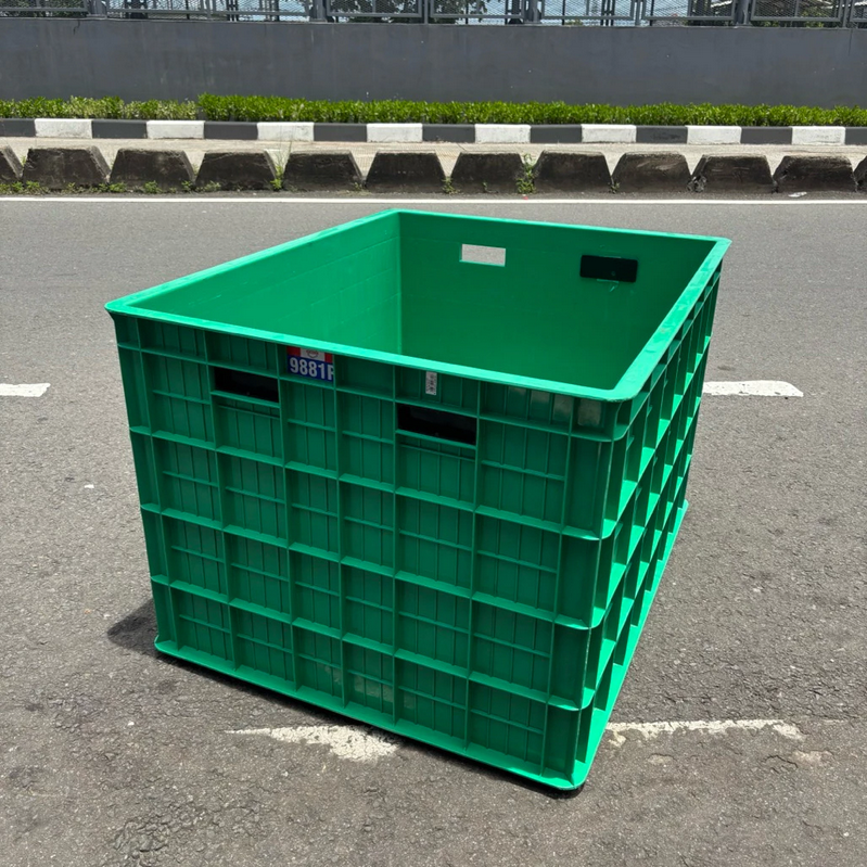 KERANJANG INDUSTRI BESAR 345 LITER RODA ATARI 9881 PR UKURAN 100x80x63,6 CM | RAJA RAK GUDANG