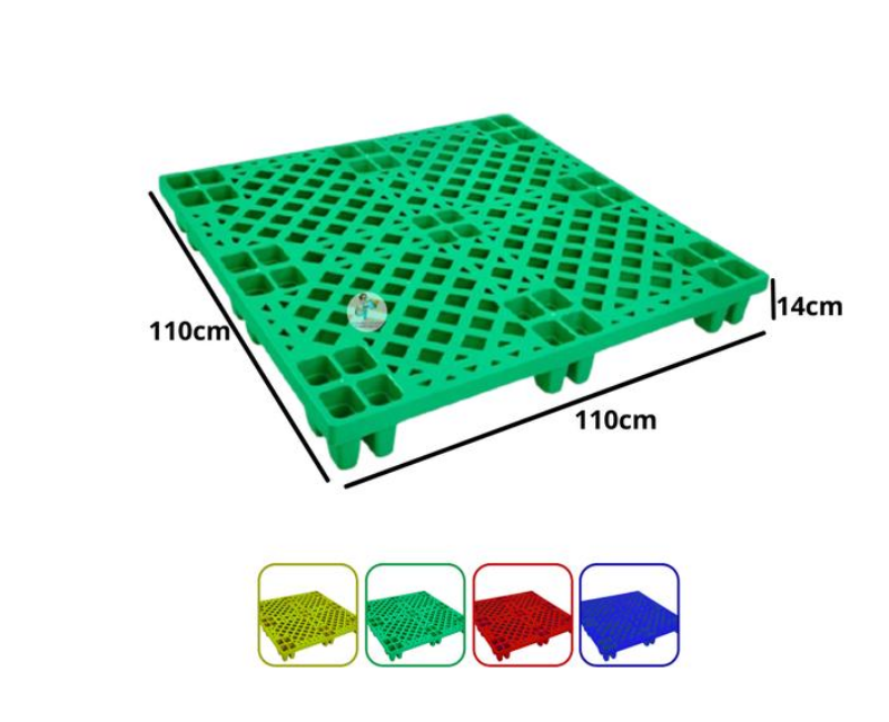 JUAL PALLET PLASTIK BARU GREEN LEAF 2604 UKURAN 110x110x14 CM: Solusi Pallet Plastik Heavy Duty untuk Kebutuhan Industri Modern