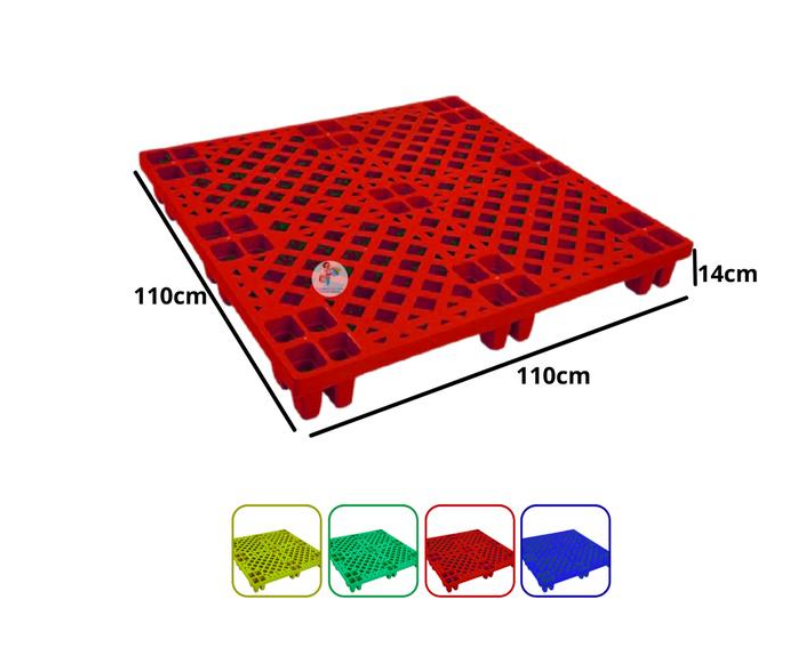 JUAL PALLET PLASTIK BARU GREEN LEAF 2604 UKURAN 110x110x14 CM: Solusi Pallet Plastik Heavy Duty untuk Kebutuhan Industri Modern
