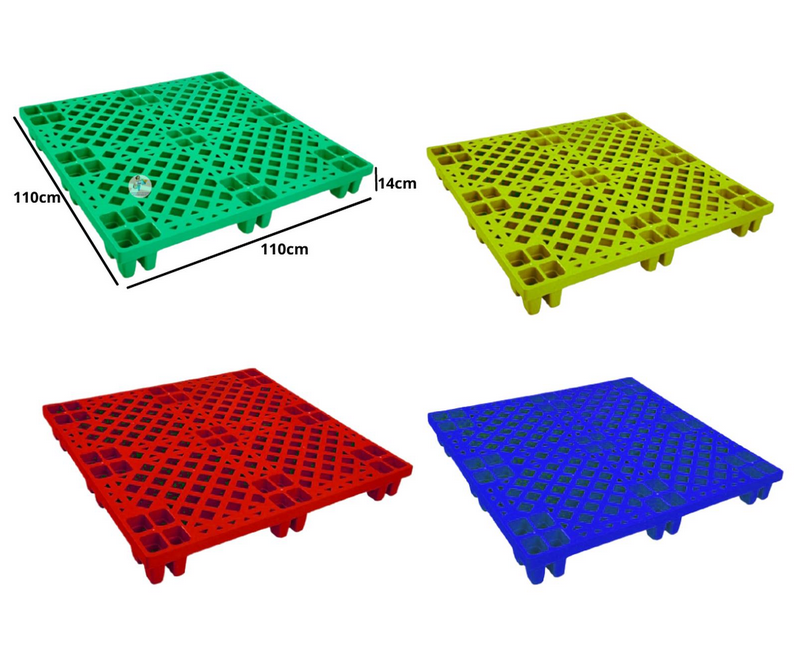 JUAL PALLET PLASTIK BARU GREEN LEAF 2604 UKURAN 110x110x14 CM: Solusi Pallet Plastik Heavy Duty untuk Kebutuhan Industri Modern